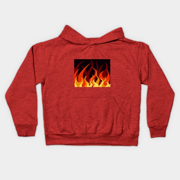 Flames Kids Hoodie by VazMas Design